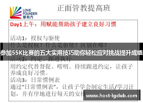 参加55K比赛的五大实用技巧助你轻松应对挑战提升成绩